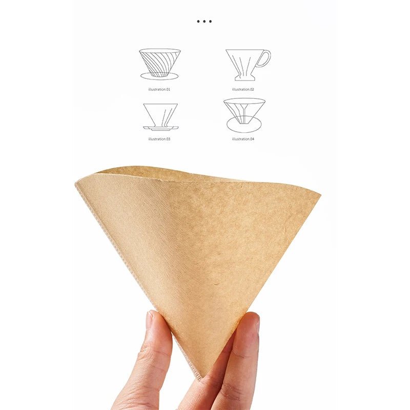 Coffee Filter Paper Handmade Coffee Special Cone - Shape Filter Paper Environmentally Friendly Log Pulp Coffee Brewing Filter Bag - Coffee Zest online shop