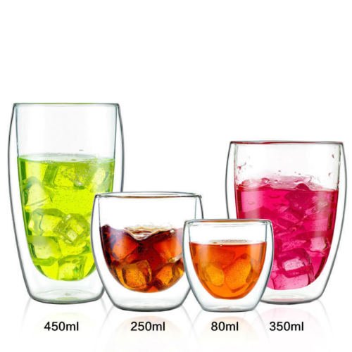 Double Layer Wall Clear Glass Heat Resistant Tea Coffee Mug Borosilicate Cup - Coffee Zest online shop