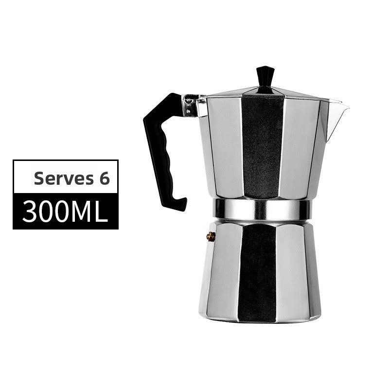 Mocha Coffee Pot Italian Octagonal Design - Coffee Zest
