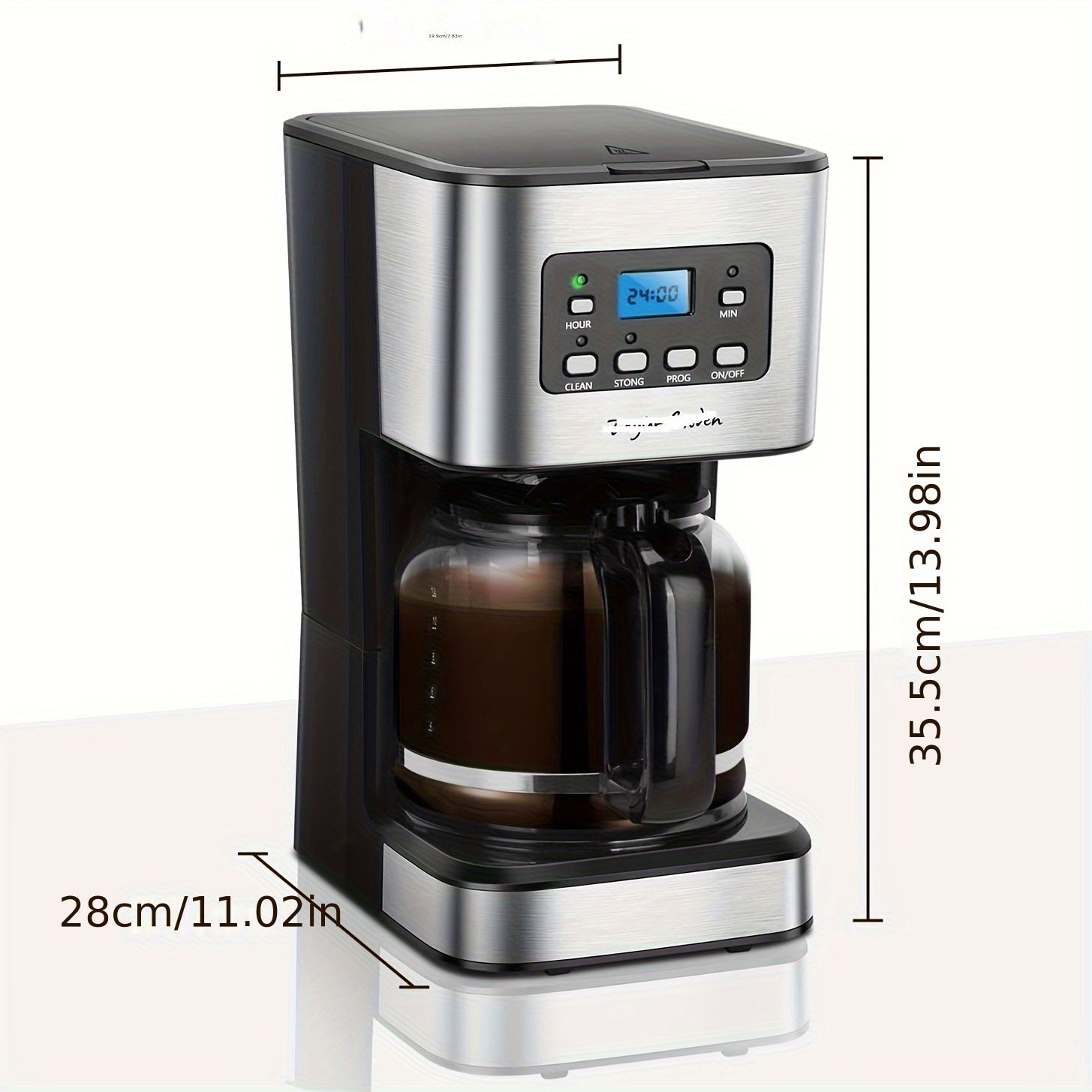 Filter Coffee Machine, Programmable Drip Coffee Maker, Advanced Showerhead Technology, Fast Brewing & 24 Hours Timer & 40 Min Keep Warm Function, 1.5L Capacity, 12 Cup,