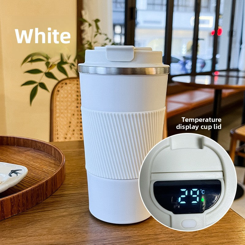 Insulated Stainless Steel Travel Coffee Cup with Silicone Sleeve