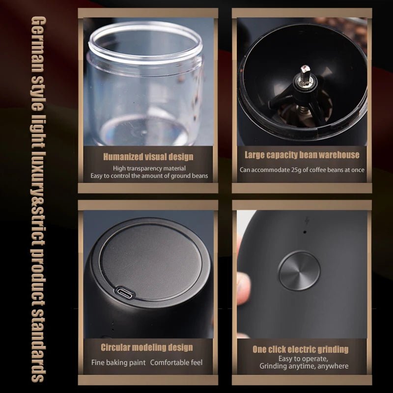 Electric Coffee Bean Grinder Automatic Portable Grinding - Coffee Zest online shop