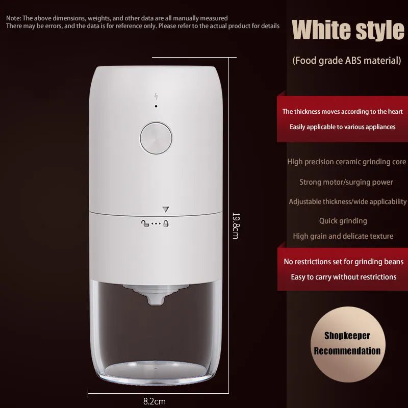 Electric Coffee Bean Grinder Automatic Portable Grinding - Coffee Zest online shop