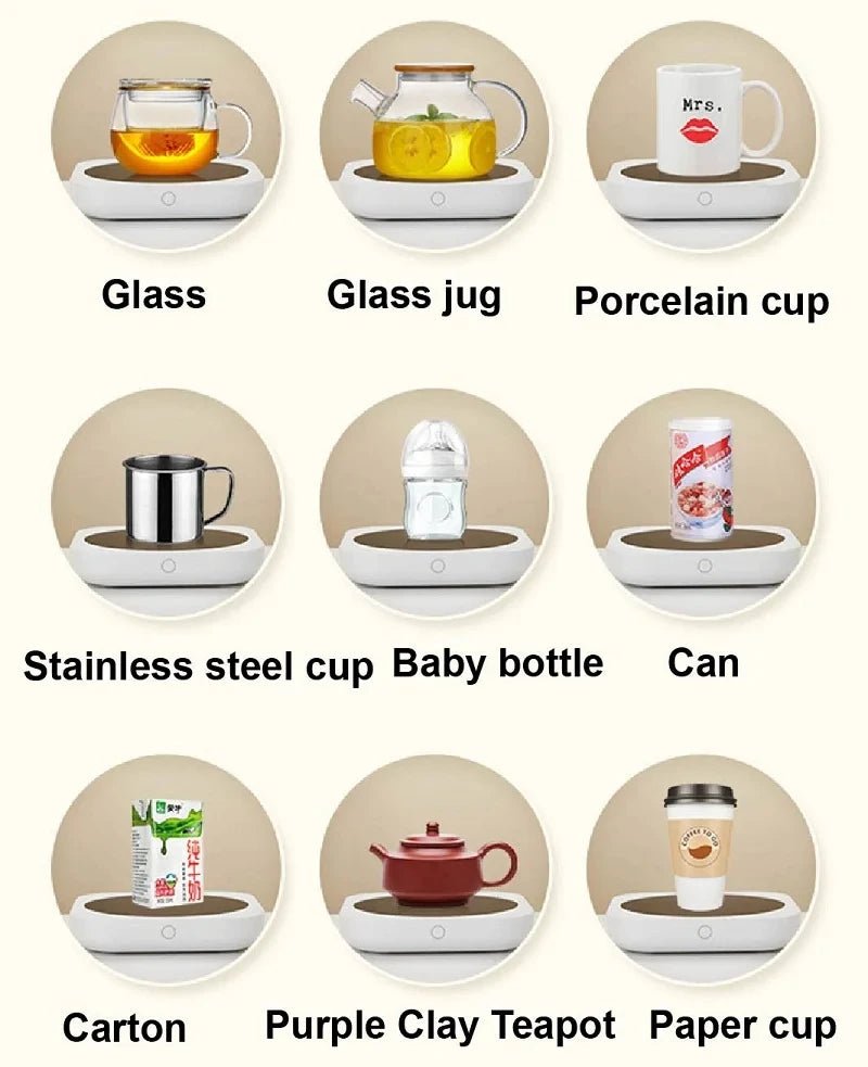 Electric Heating Coaster 3 Gear Temperature Adjust Thermal Coaster 80 °C Constant Temperature Coffee Milk Heater - Coffee Zest online shop