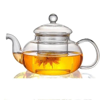 Elegant Glass Tea Set Borosilicate Glass Teapot With Cups Bamboo Tea Tray Tea Set Kettle Warmer Glass Teapot Giftset - Coffee Zest online shop