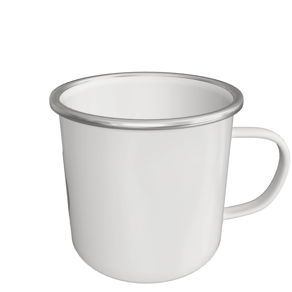 Enamel Cup with Coffee Zest logo - Coffee Zest online shop