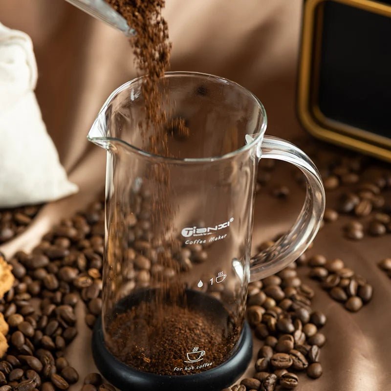 French Press Coffee Pot Stainless Steel Glass Coffee Maker Multifunctional Hand Punch Pot Coffee Accessories - Coffee Zest online shop