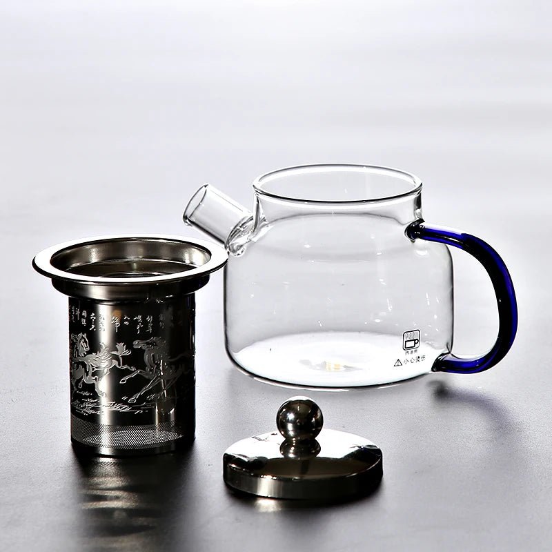 Heat - resistant glass teapot with infuser kettle for flower tea pot glass tea set - Coffee Zest online shop
