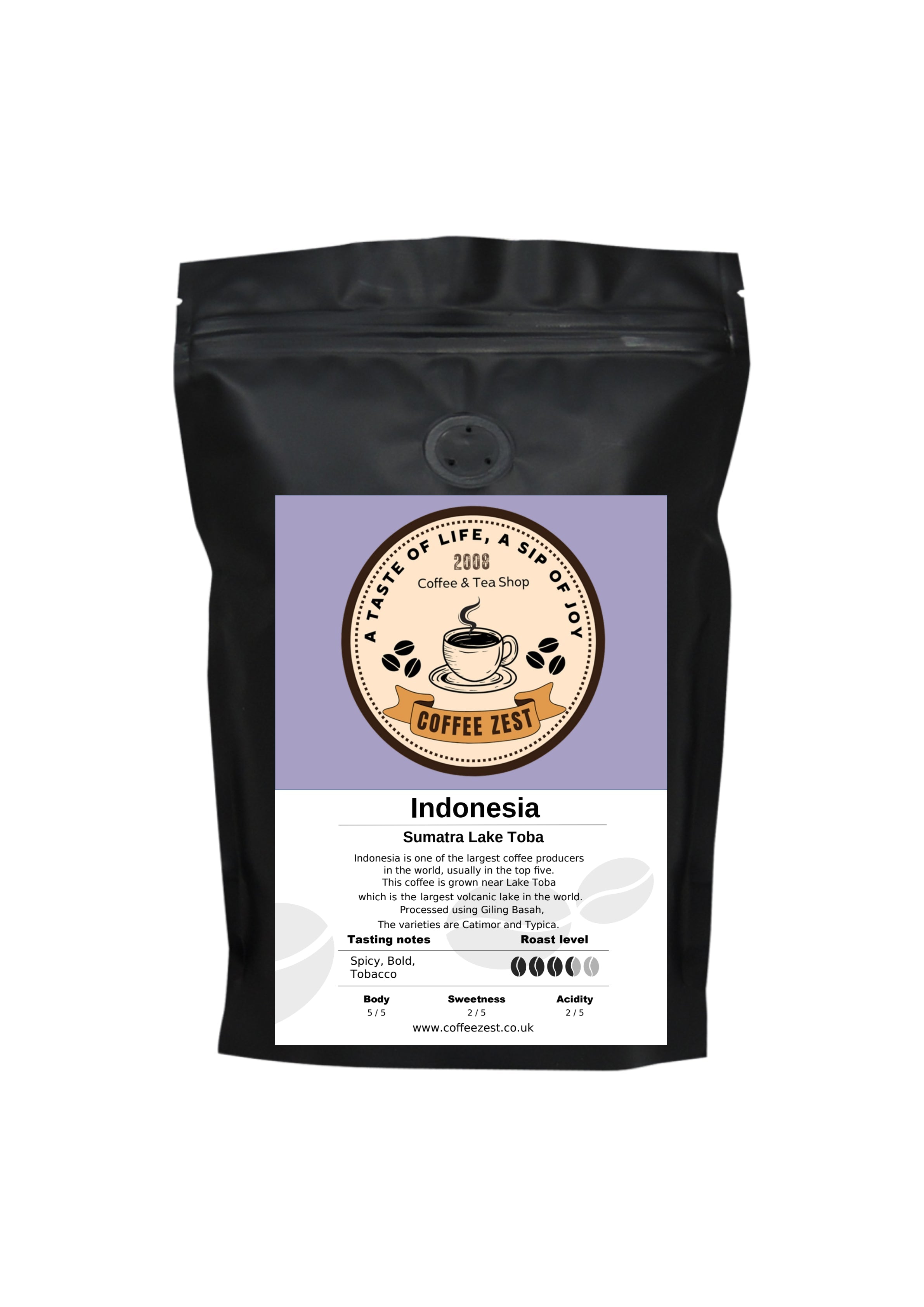 Indonesia Sumatra Lake Toba - Coffee Zest online shop