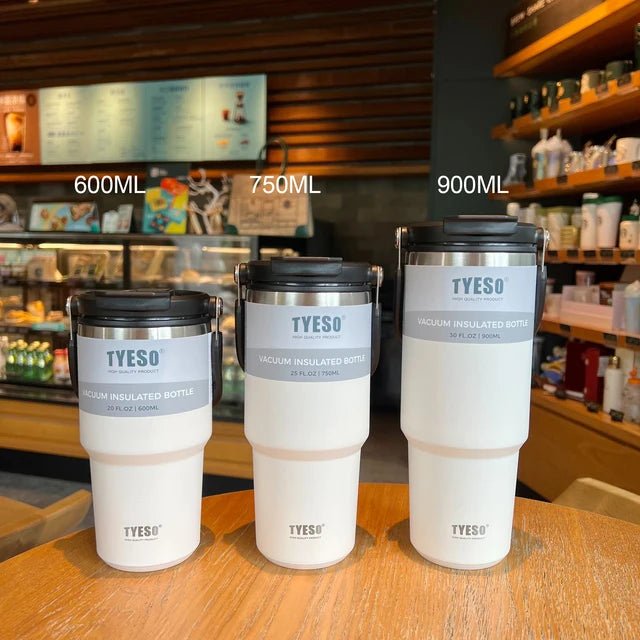 Large capacity portable insulated cup car mounted coffee cup 304 stainless steel - Coffee Zest online shop