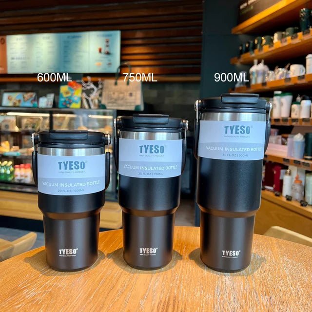 Large capacity portable insulated cup car mounted coffee cup 304 stainless steel - Coffee Zest online shop
