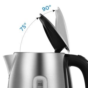 Midea Electric Kettle 3000W Fast Boil 1.7L Stainless Steel Kettle with LED Indicator,Water Level Indicator, Dry Burn Protection - Coffee Zest online shop