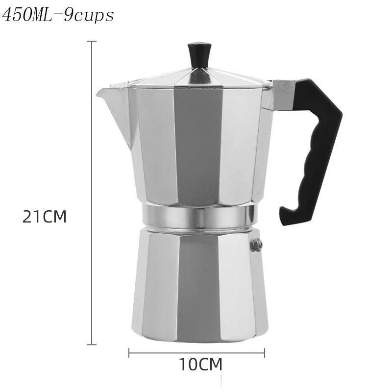 Mocha Coffee Pot Espresso Coffee Maker Brewer Home Hand - brewed Octagonal Mokka Pot Kitchen Coffee Accessories - Coffee Zest online shop
