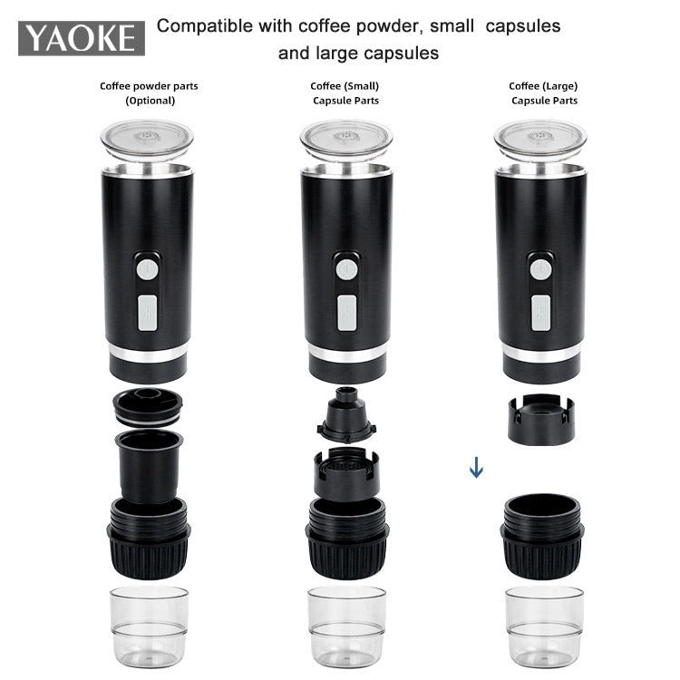 Portable fully automatic Italian espresso capsule coffee machine large and small capsule coffee powder universal - Coffee Zest online shop