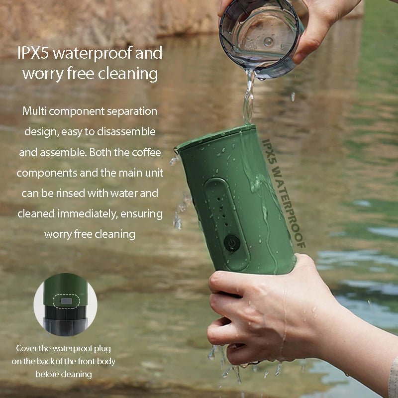 portable outdoor Italian coffee machine handheld electric coffee powder capsule dual - use travel car charging - Coffee Zest online shop