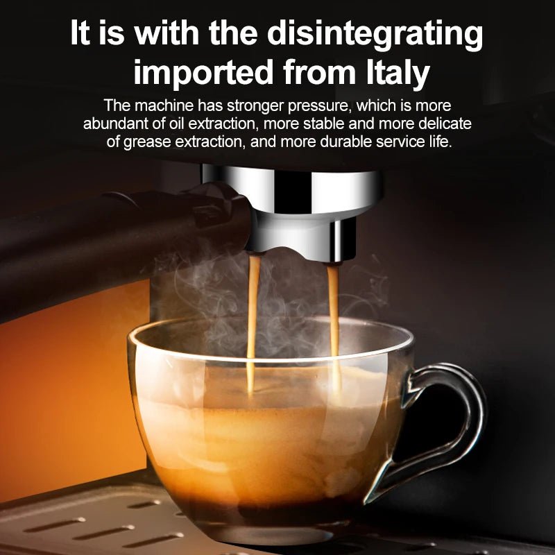 Semi - automatic espresso coffee machine 20Bar pressure extractor 3 - in - 1 with milk frother - Coffee Zest online shop