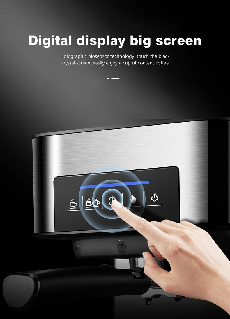 Semi - automatic espresso coffee machine 20Bar pressure extractor 3 - in - 1 with milk frother - Coffee Zest online shop