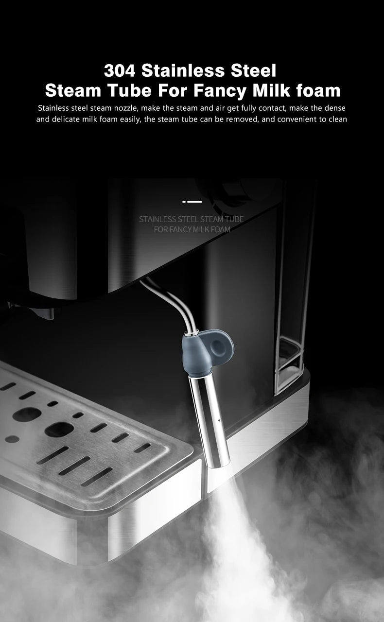 Semi - automatic espresso coffee machine 20Bar pressure extractor 3 - in - 1 with milk frother - Coffee Zest online shop