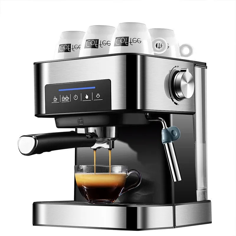 Semi - automatic espresso coffee machine 20Bar pressure extractor 3 - in - 1 with milk frother - Coffee Zest online shop