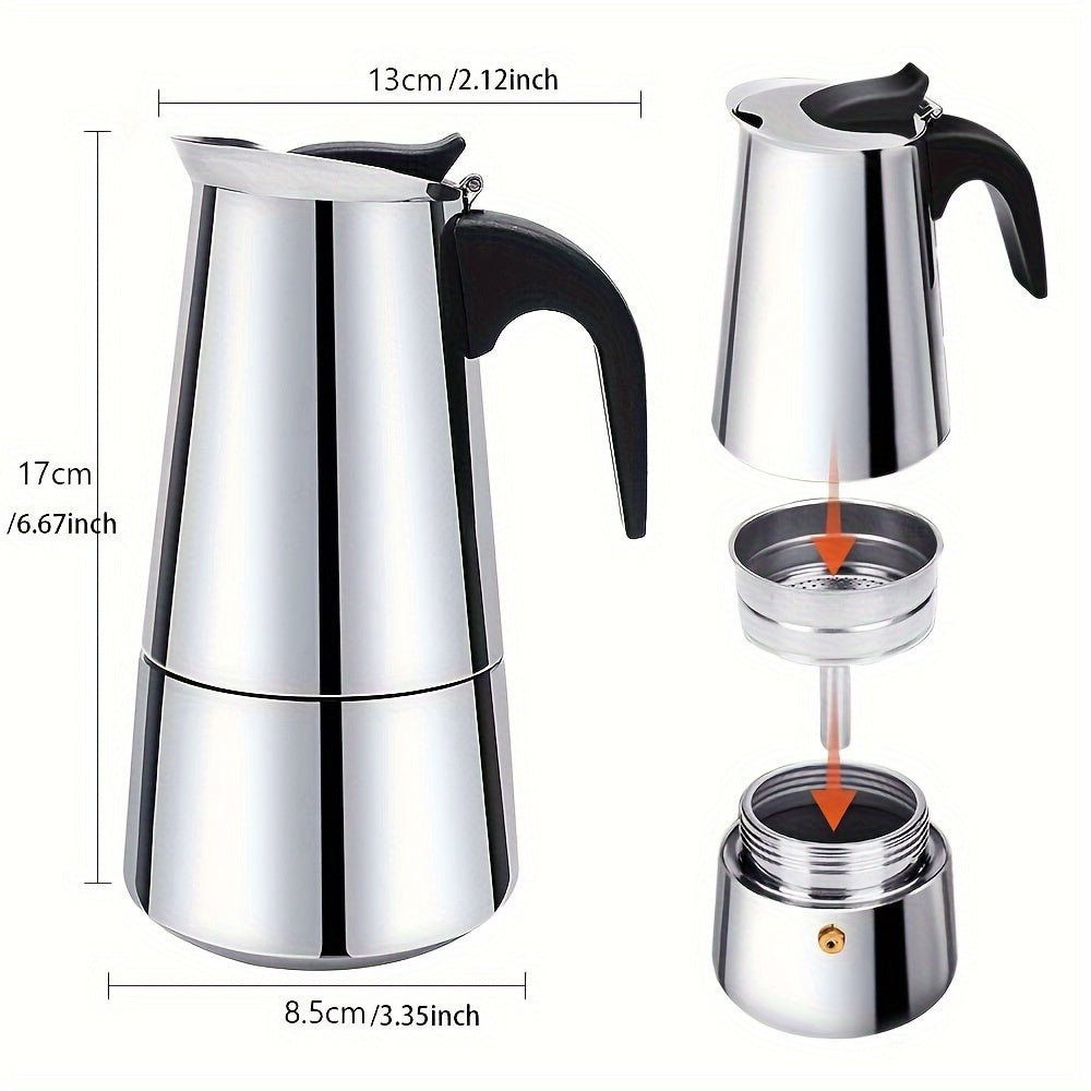 Stovetop Espresso Maker, Italian Coffee Maker Moka Pot, 300ml/6 Cup - Coffee Zest online shop