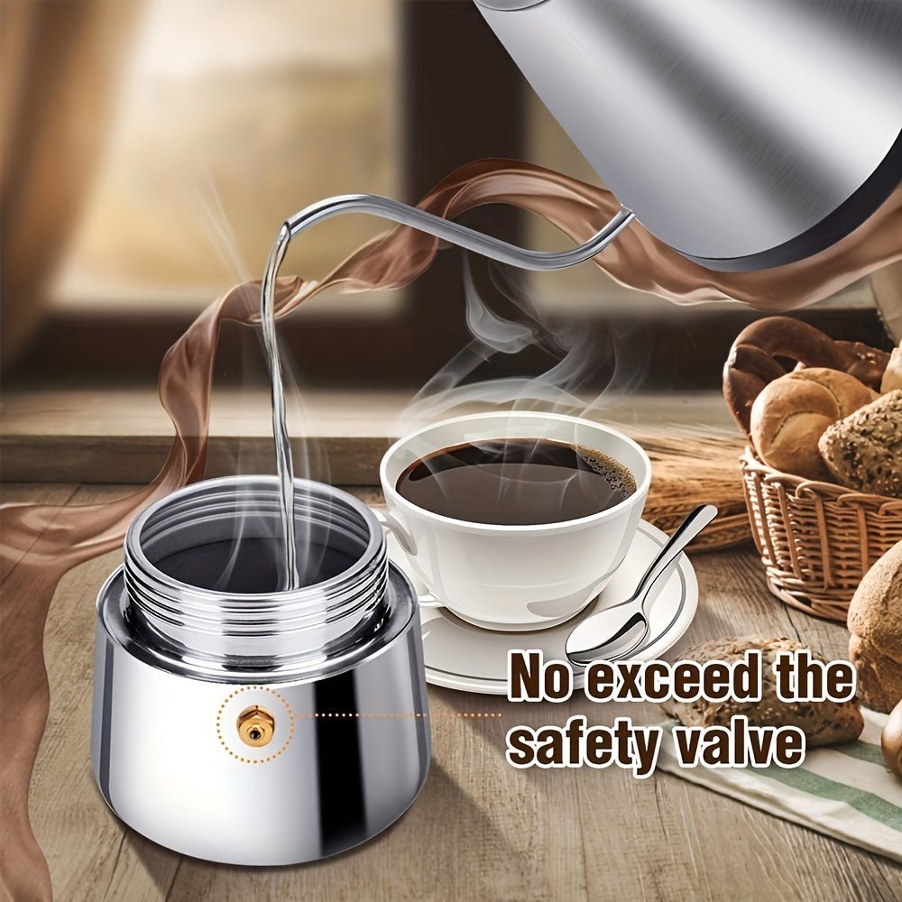 Stovetop Espresso Maker, Italian Coffee Maker Moka Pot, 300ml/6 Cup - Coffee Zest online shop