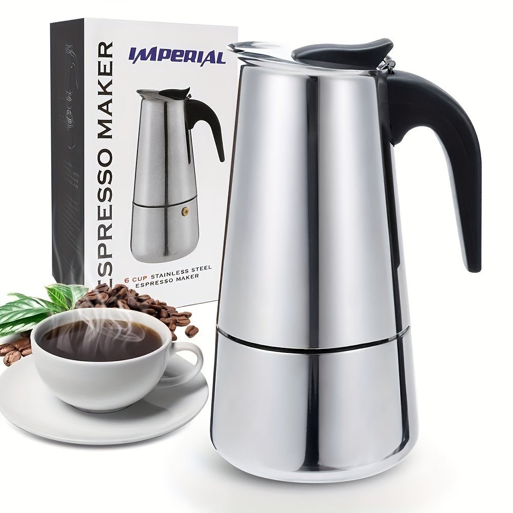 Stovetop Espresso Maker, Italian Coffee Maker Moka Pot, 300ml/6 Cup - Coffee Zest online shop