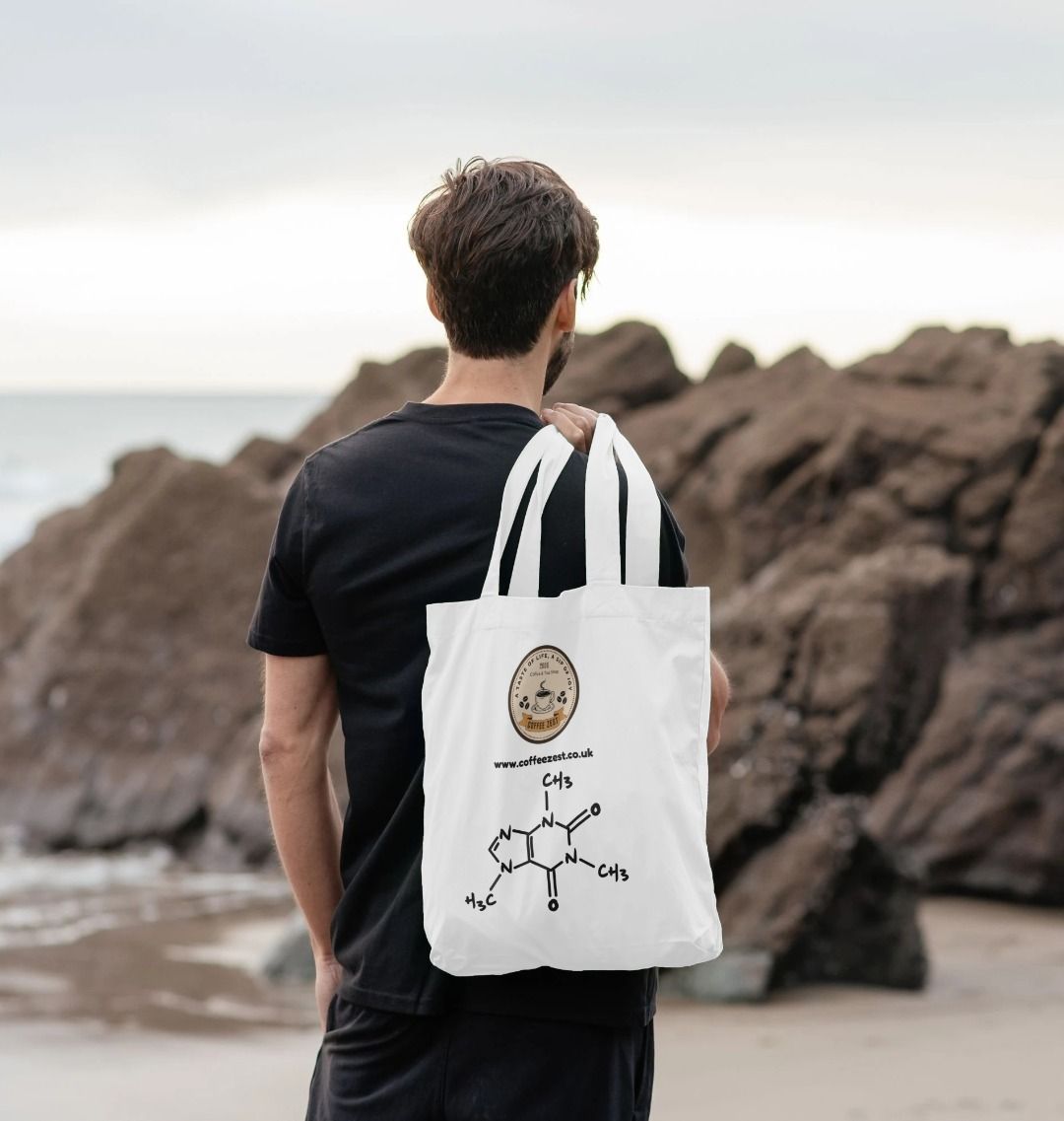 Tote Bag with Coffee Zest logo and coffee chemical formula - Coffee Zest online shop