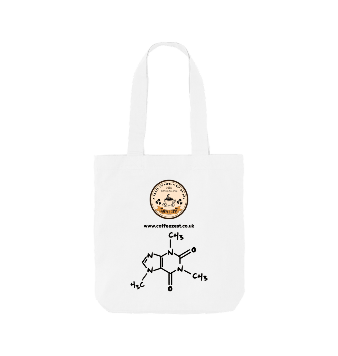 Tote Bag with Coffee Zest logo and coffee chemical formula - Coffee Zest online shop
