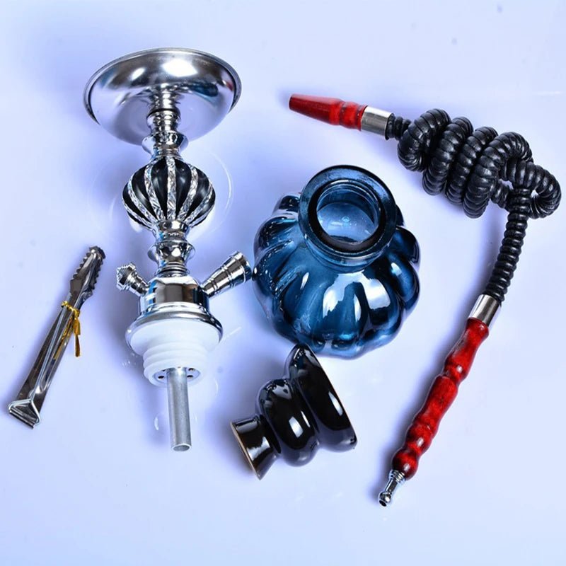 Travel Arabian Hookah Set Glass Hookah Shisha Single Hose pipe Ceramic Bowl Accessories Birthday Gift Home Decoration - Coffee Zest online shop