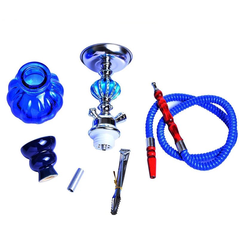 Travel Arabian Hookah Set Glass Hookah Shisha Single Hose pipe Ceramic Bowl Accessories Birthday Gift Home Decoration - Coffee Zest online shop