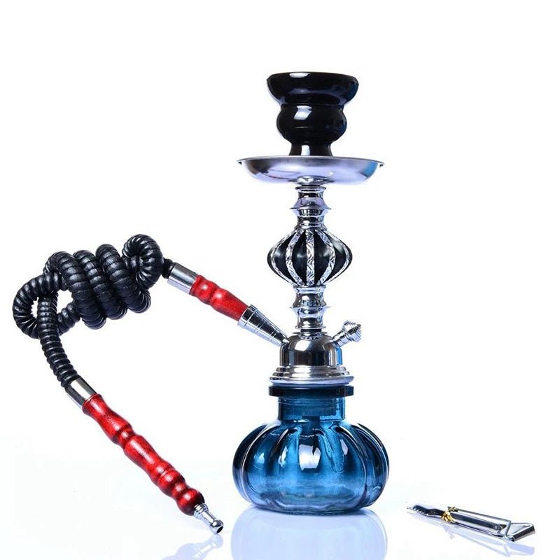 Travel Arabian Hookah Set Glass Hookah Shisha Single Hose pipe Ceramic Bowl Accessories Birthday Gift Home Decoration - Coffee Zest online shop
