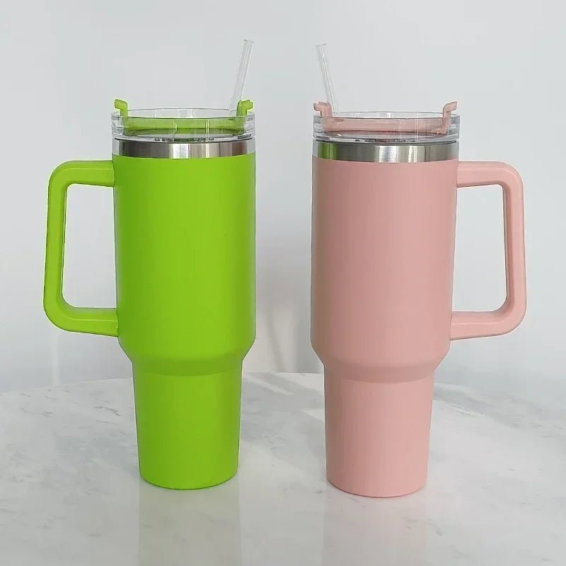 Tumbler With Handle Insulated With Lids Straw Stainless Steel Coffee Cup Travel Mug - Coffee Zest online shop