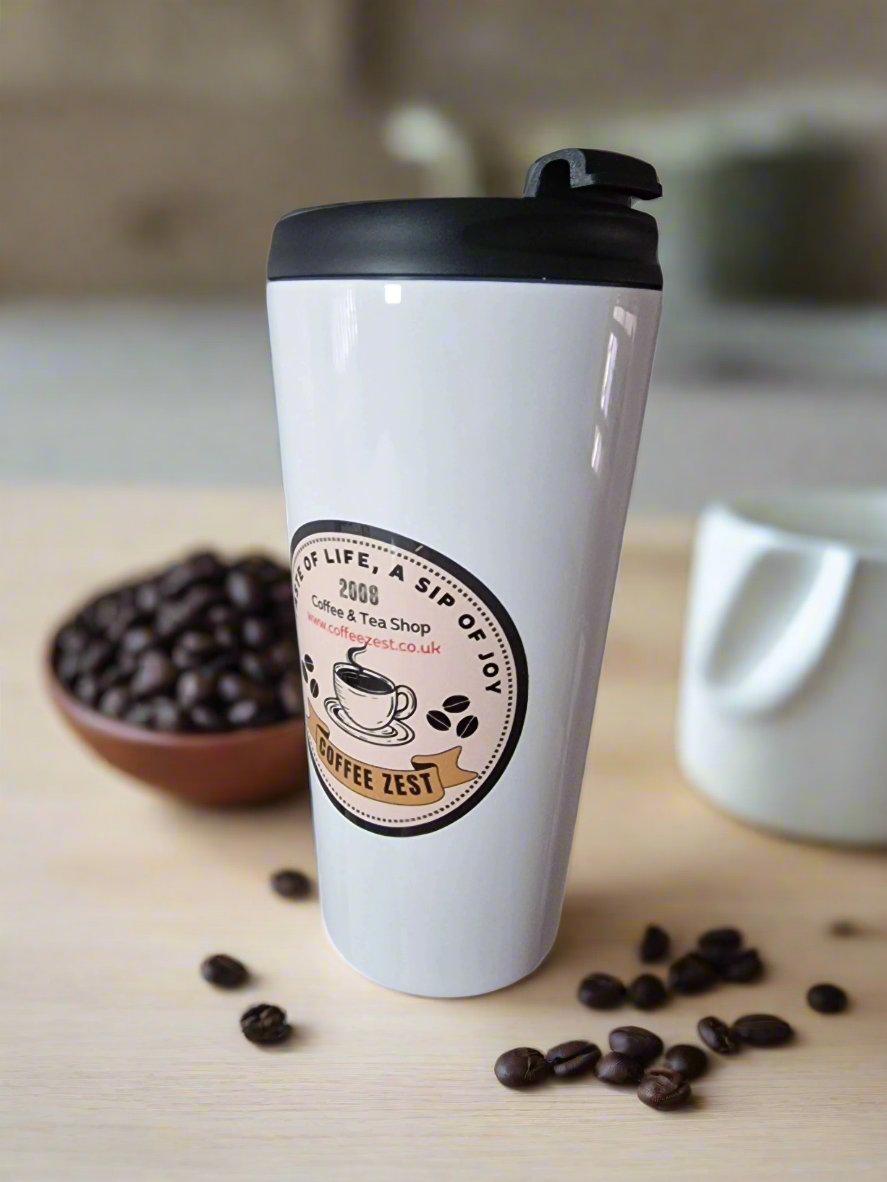 White 15oz (425ml)  Stainless Steel Travel Mug