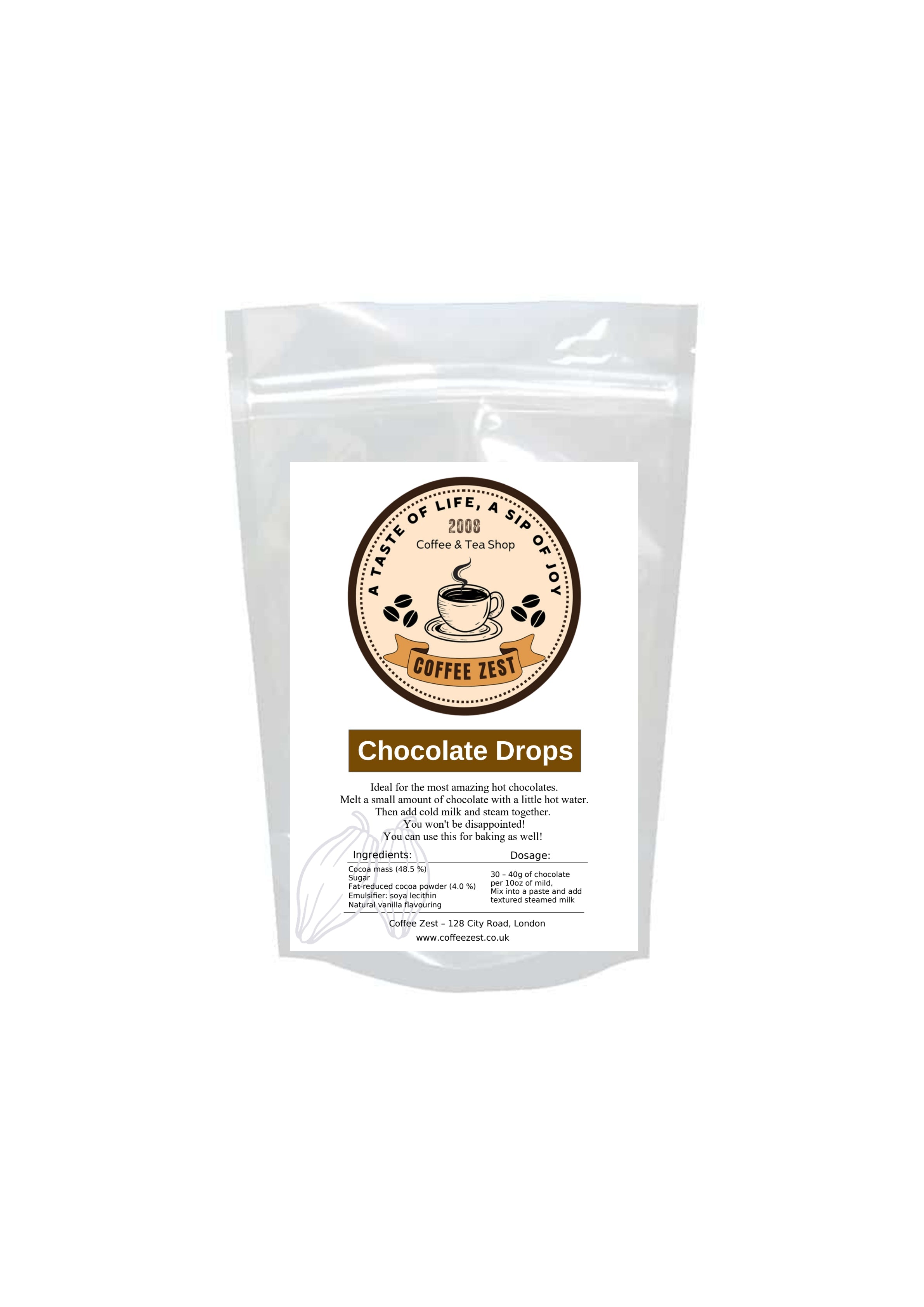 Zest Chocolate Drops (Milk) - Coffee Zest online shop